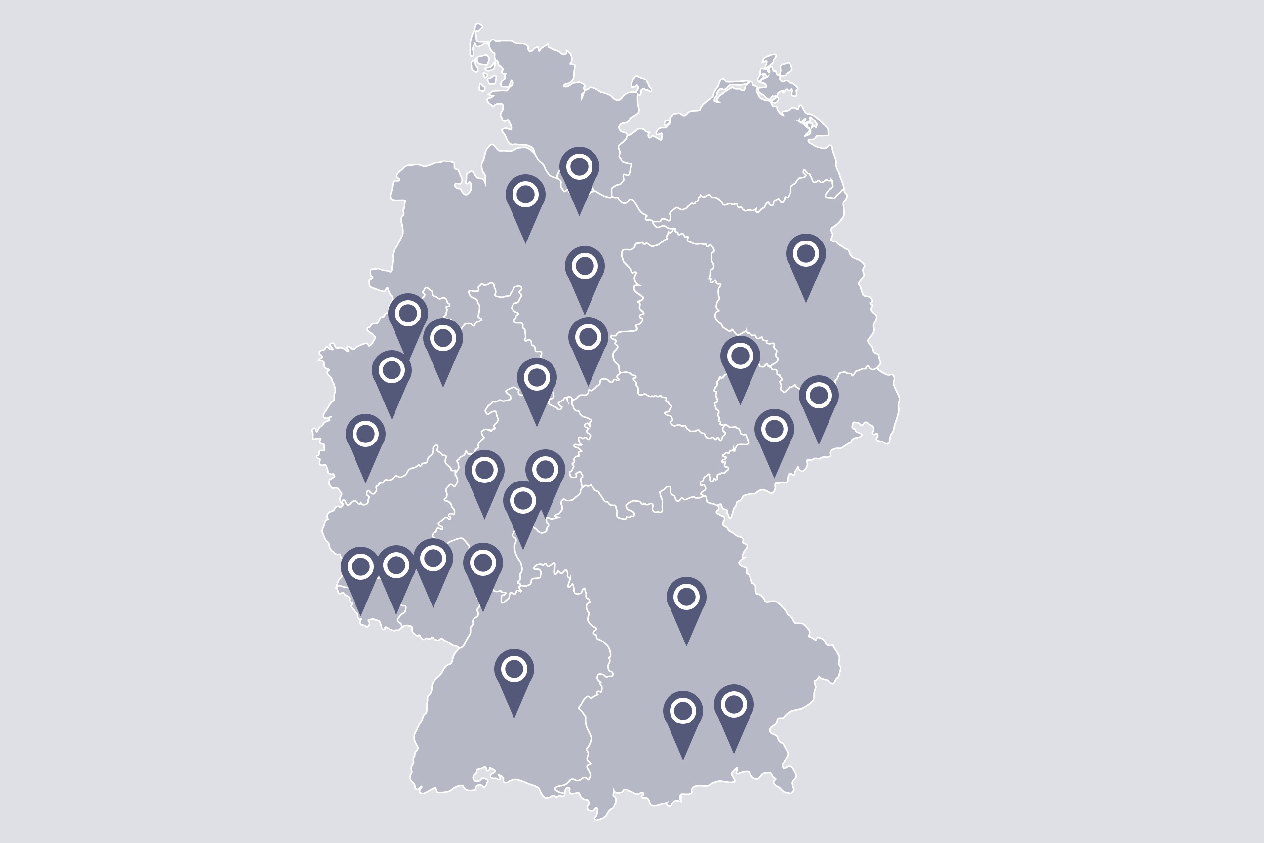 Übersichtskarte unserer Standorte